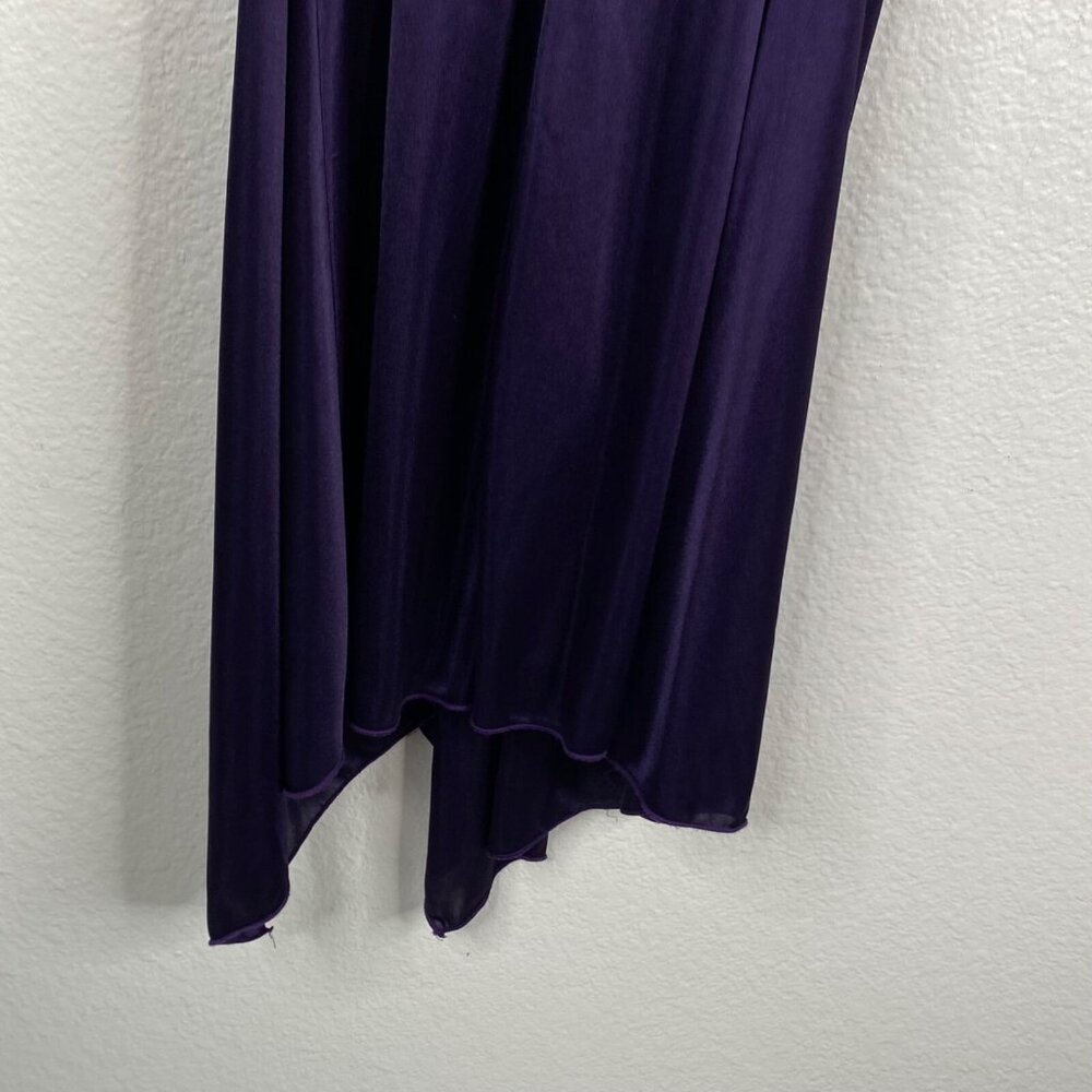 La Belle Dress Babydoll Satin Asymmetrical Women's Purple Sz M Vamp Whimsigoth - Picture 8 of 12